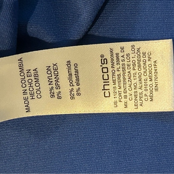 Chico's Vibrant Royal Blue Tank Top size 2 or US sizing is 12/L. NWT. Length 21” - Picture 5 of 6
